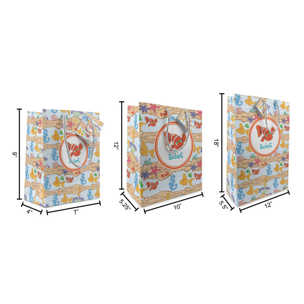 Under the Sea Gift Bags - All Sizes - Dimensions