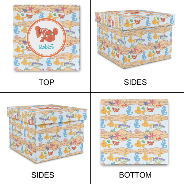 Under the Sea Gift Boxes with Lid - Canvas Wrapped - Large - Approval