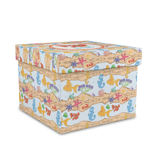 Custom Under the Sea Gift Box with Lid - Canvas Wrapped - Medium (Personalized)
