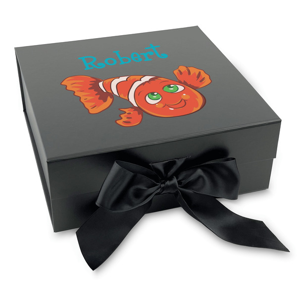 Custom Under the Sea Gift Box with Magnetic Lid - Black (Personalized)
