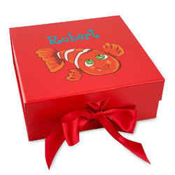 Under the Sea Gift Box with Magnetic Lid - Red (Personalized)