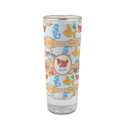 Under the Sea 2 oz Shot Glass -  Glass with Gold Rim - Single (Personalized)