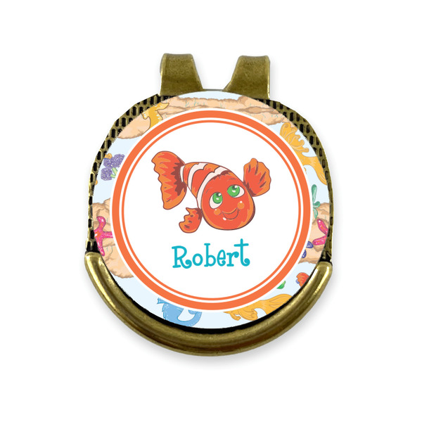 Custom Under the Sea Golf Ball Marker - Hat Clip - Gold