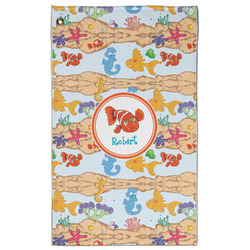 Under the Sea Golf Towel - Poly-Cotton Blend w/ Name or Text