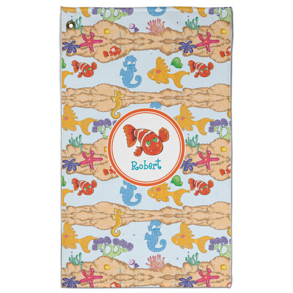 Custom Under the Sea Golf Towel - Poly-Cotton Blend w/ Name or Text