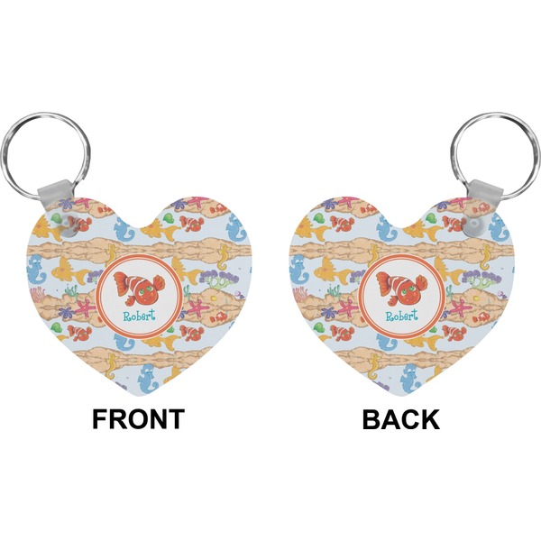 Under the Sea Heart Keychain (Front + Back)