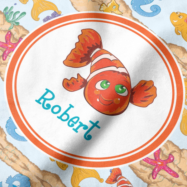 Under the Sea Hooded Baby Towel- Detail Close Up