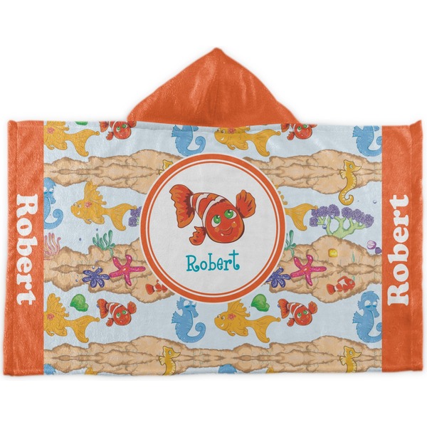 Custom Under the Sea Kids Hooded Towel (Personalized)