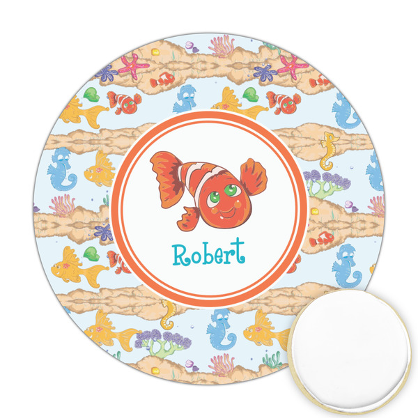 Custom Under the Sea Printed Cookie Topper - Round (Personalized)