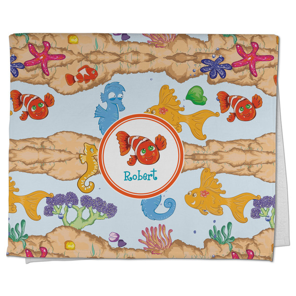 Custom Under the Sea Kitchen Towel - Poly Cotton w/ Name or Text