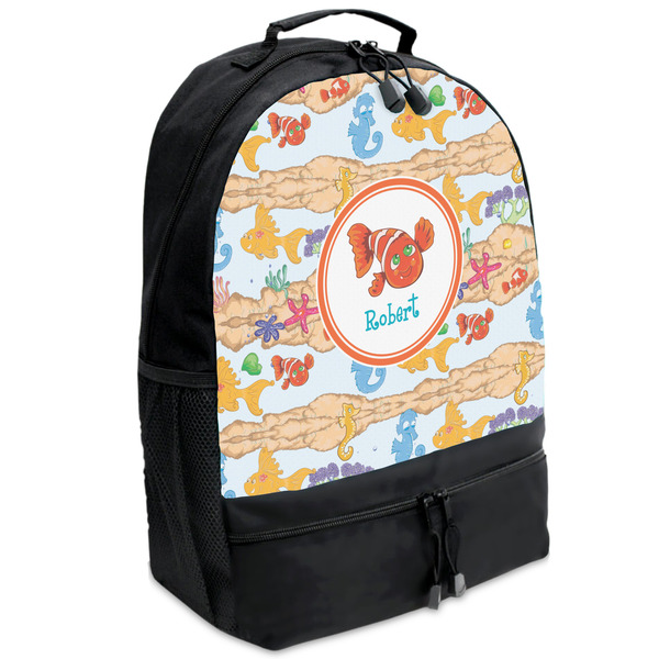 Custom Under the Sea Backpacks - Black (Personalized)
