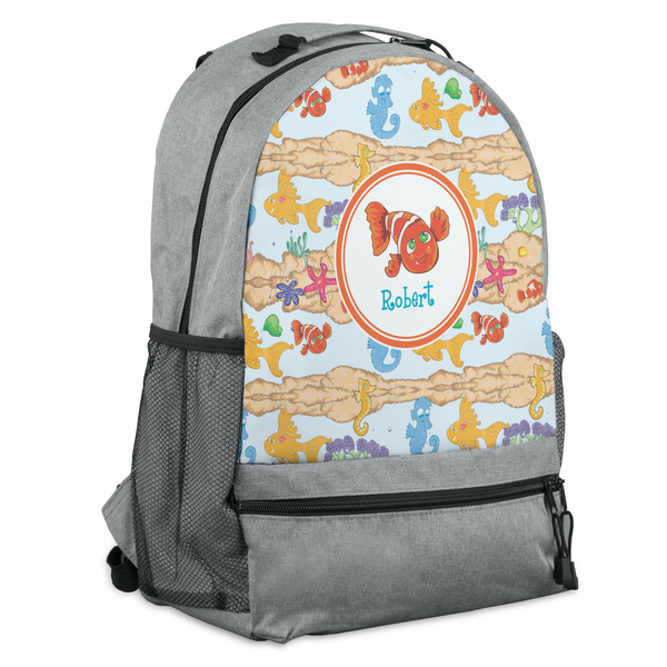 Custom Under the Sea Backpack - Grey (Personalized)