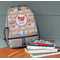 Under the Sea Large Backpack - Gray - On Desk