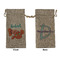 Under the Sea Large Burlap Gift Bags - Front & Back