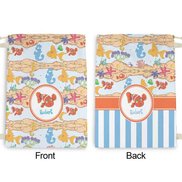 Under the Sea Large Laundry Bag - Front & Back View