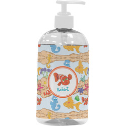 Under the Sea Plastic Soap / Lotion Dispenser (16 oz - Large - White) (Personalized)