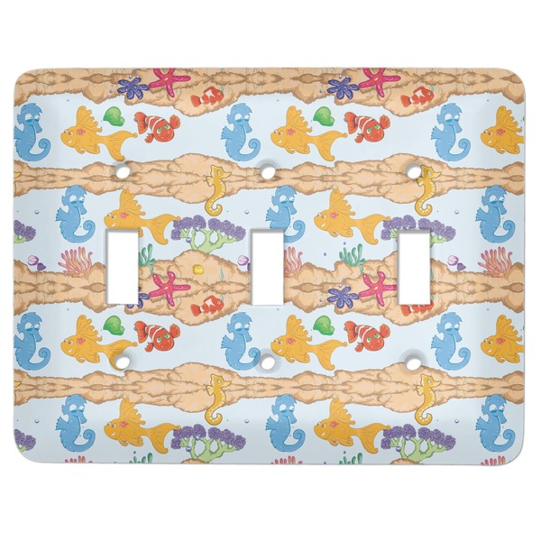 Custom Under the Sea Light Switch Cover (3 Toggle Plate)