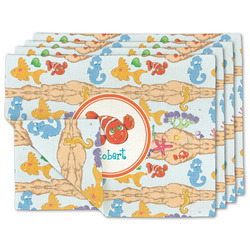 Under the Sea Double-Sided Linen Placemat - Set of 4 w/ Name or Text