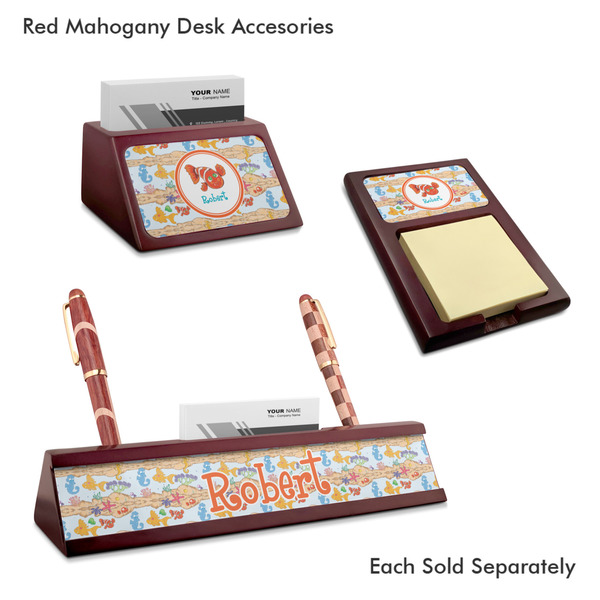 Under the Sea Mahogany Desk Accessories