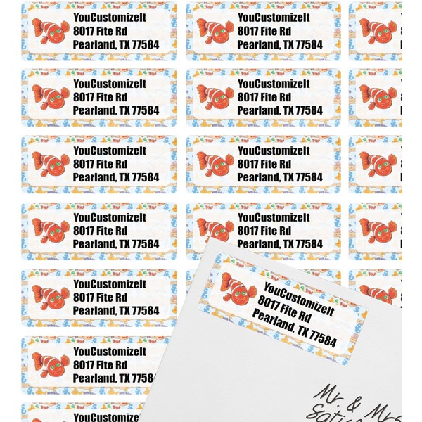 Under the Sea Mailing Label on Envelope - Multiple Labels