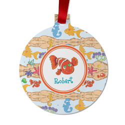 Under the Sea Metal Ball Ornament - Double Sided w/ Name or Text