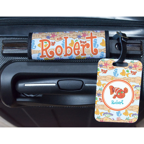Under the Sea Metal Luggage Tag & Handle Wrap - In Context
