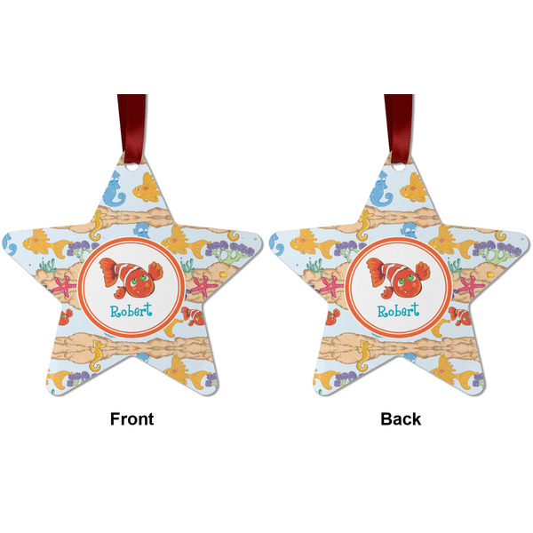 Under the Sea Metal Star Ornament - Front and Back