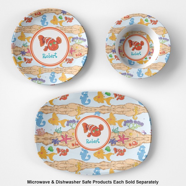 Under the Sea Microwave & Dishwasher Safe CP Plastic Dishware - Group