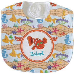 Under the Sea Velour Baby Bib w/ Name or Text