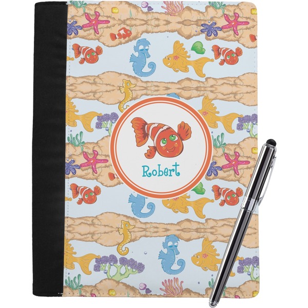 Custom Under the Sea Notebook Padfolio - Large w/ Name or Text