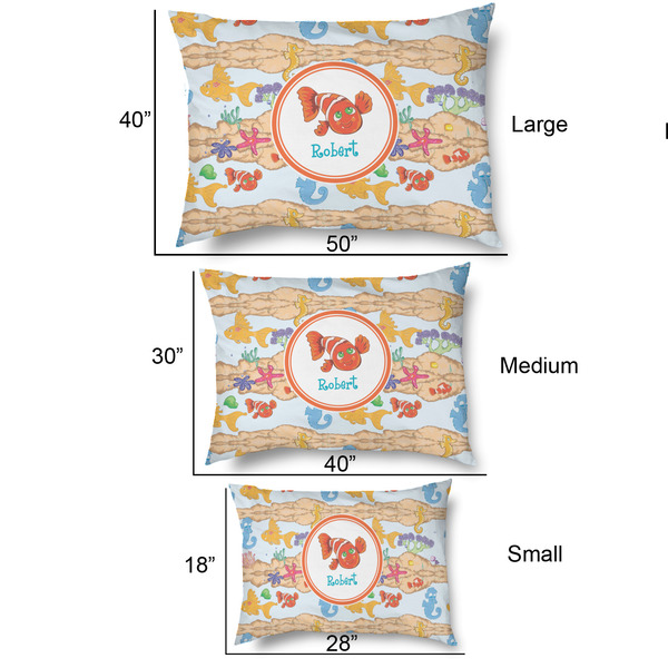 Under the Sea Outdoor Dog Beds - SIZE CHART