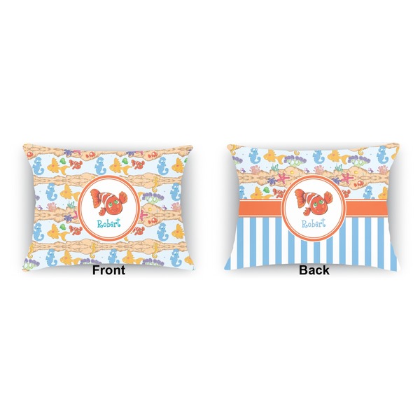 Under the Sea  Outdoor Rectangular Throw Pillow (Front and Back)