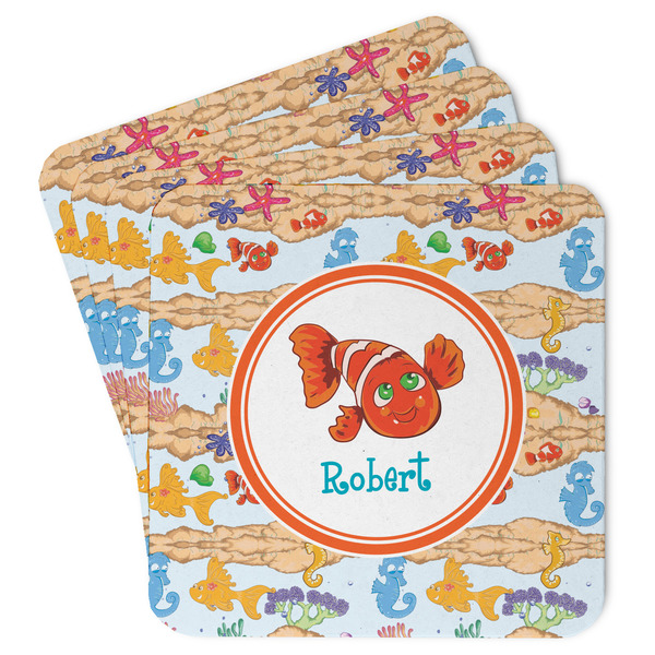 Custom Under the Sea Paper Coasters w/ Name or Text