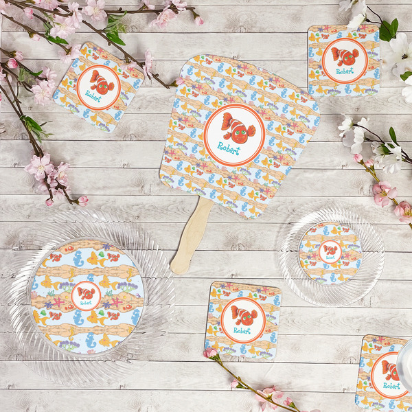Under the Sea Party Supplies Combination Image - All items - Plates, Coasters, Fans