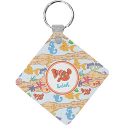 Under the Sea Diamond Plastic Keychain w/ Name or Text