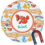 Under the Sea Round Fridge Magnet (Personalized)