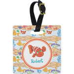 Under the Sea Plastic Luggage Tag - Square w/ Name or Text