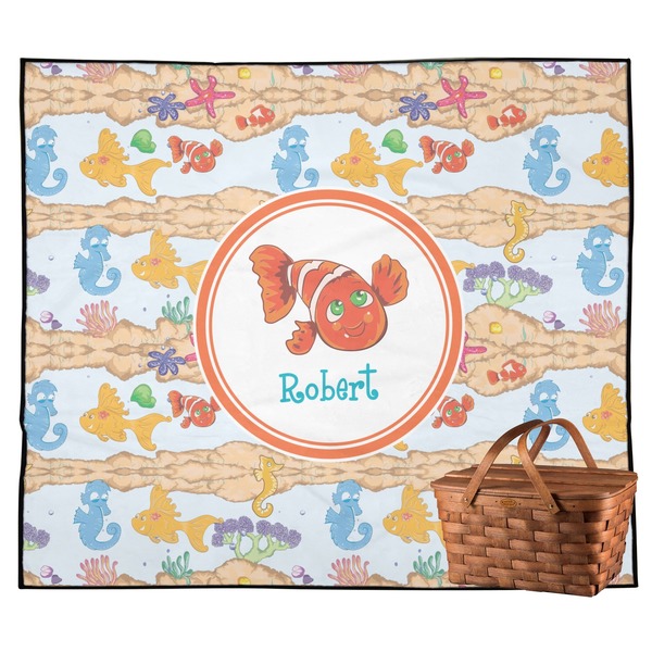 Custom Under the Sea Outdoor Picnic Blanket (Personalized)