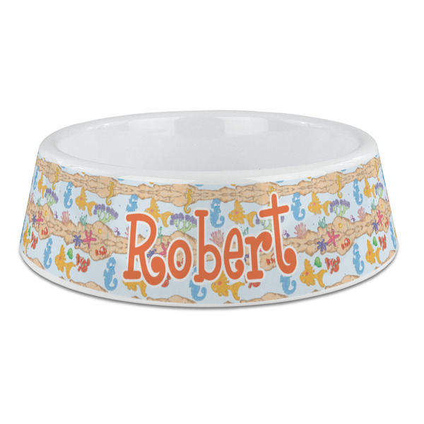 Custom Under the Sea Plastic Dog Bowl - Large (Personalized)