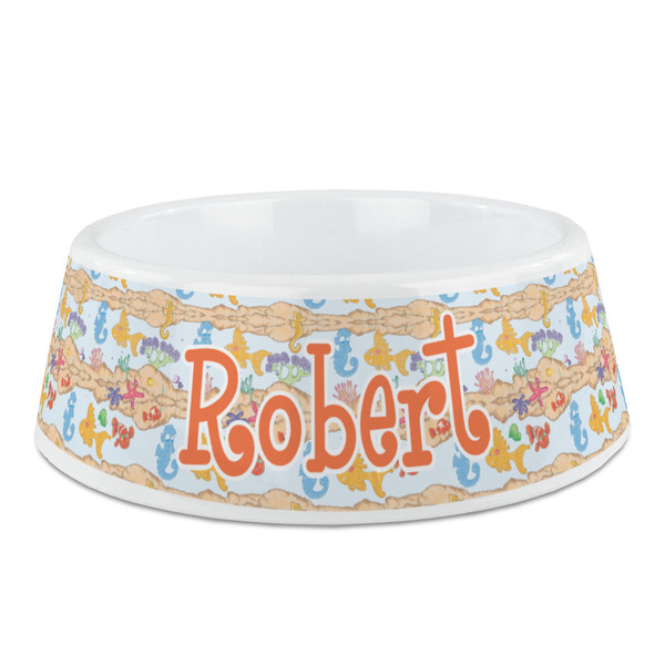 Custom Under the Sea Plastic Dog Bowl - Medium (Personalized)