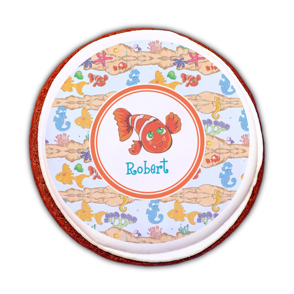 Under the Sea Printed Icing Circle - Medium - On Cookie