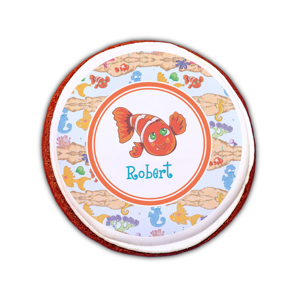 Under the Sea Printed Icing Circle - Small - On Cookie