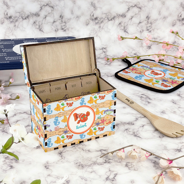 Under the Sea Recipe Box - Full Color - In Context