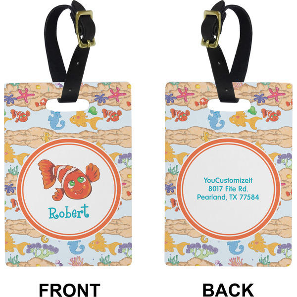 Under the Sea Rectangle Luggage Tag (Front + Back)