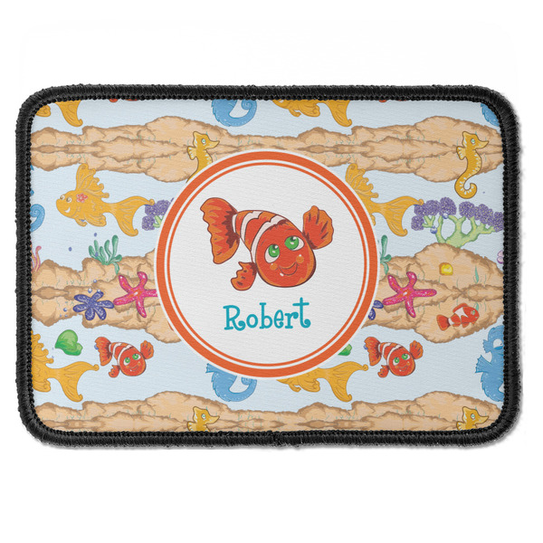 Custom Under the Sea Iron On Rectangle Patch w/ Name or Text