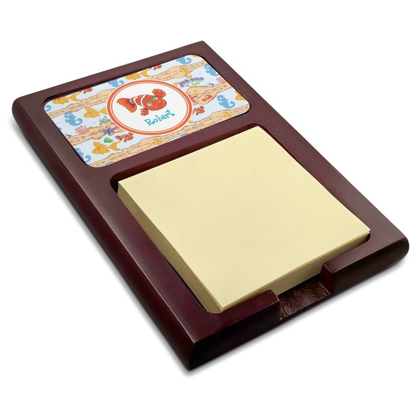 Custom Under the Sea Red Mahogany Sticky Note Holder (Personalized)