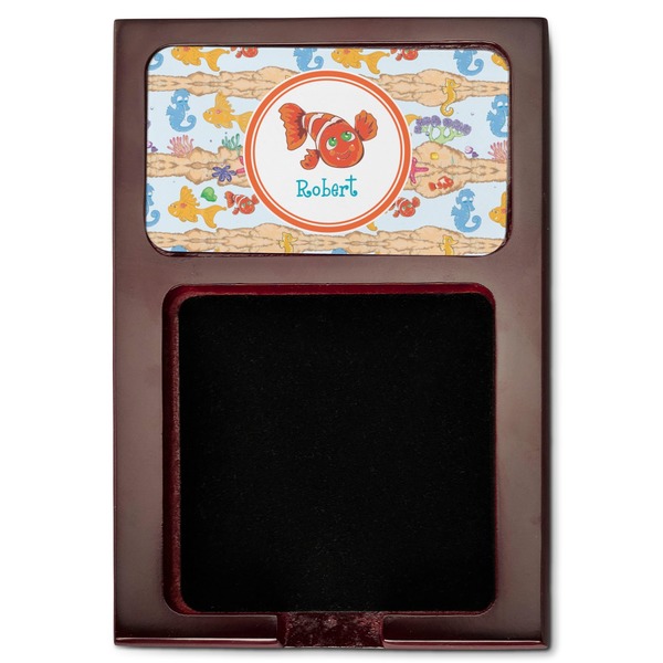 Under the Sea Red Mahogany Sticky Note Holder - Flat