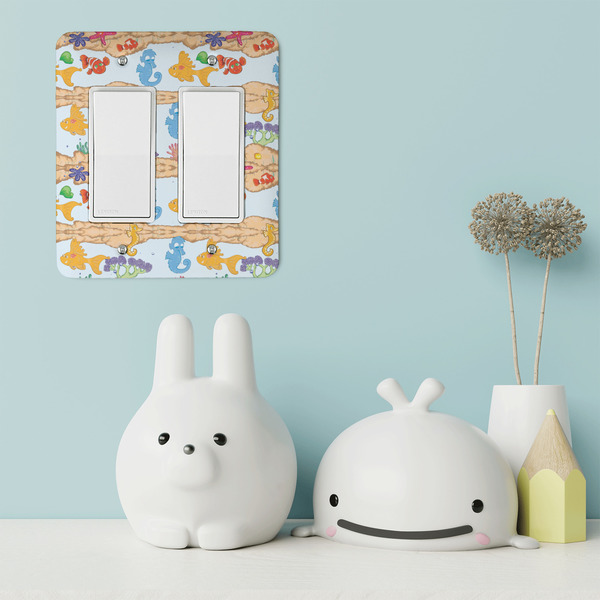 Under the Sea Rocker Light Switch Covers - Double - IN CONTEXT