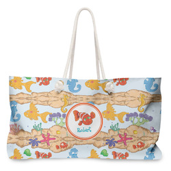 Under the Sea Large Tote Bag with Rope Handles (Personalized)