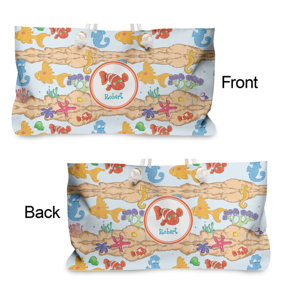 Under the Sea Large Rope Tote - From & Back View